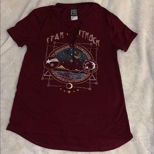 Cute and stylish maroon shirt